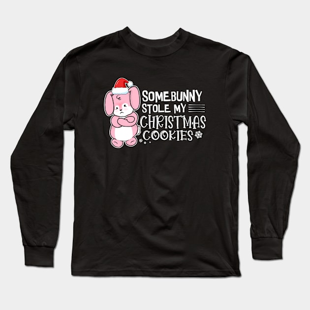 Somebunny Stole My Christmas Cookies Long Sleeve T-Shirt by the-krisney-way